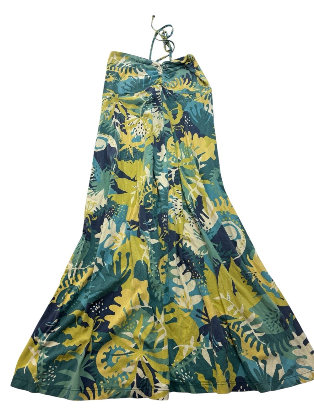 Patagonia Midi Halter Dress Tropical Floral Print Cotton Granola Girl Camping - Picture 3 of 7